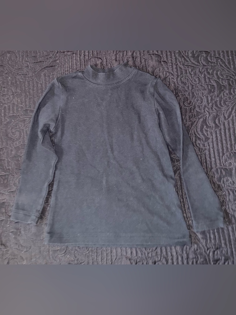 Lilax Black Mock Neck Long Sleeve Top Size 5Y